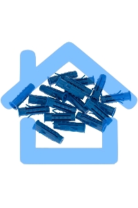 Дюбель распорный KRANZ 8х30, синий, пакет (50 шт./уп.)