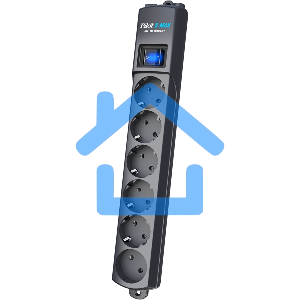 Сетевой фильтр Pilot S Max (5 euros + 1GP), 15A/3.5kVA, automatic, 7 m, graphite