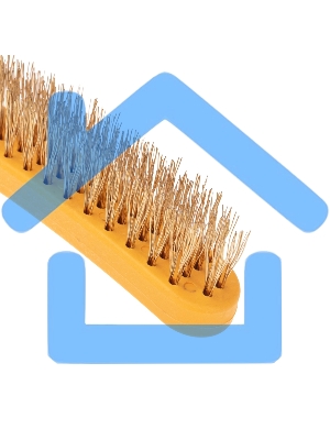 Щетка по металлу с пластиковой ручкой 4 ряд. 260 мм Kranz