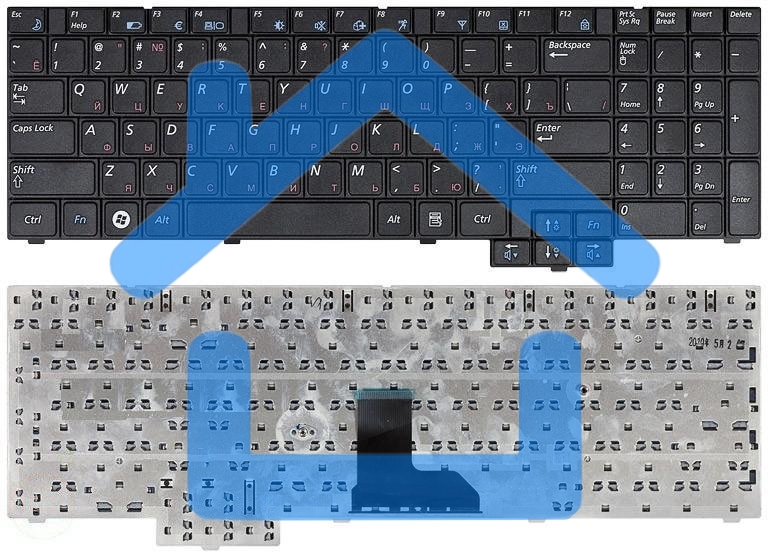 Клавиатура для ноутбука Samsung R519 R528 R530 R540 R618 R620 R525 R719 RV510 RV508 черная