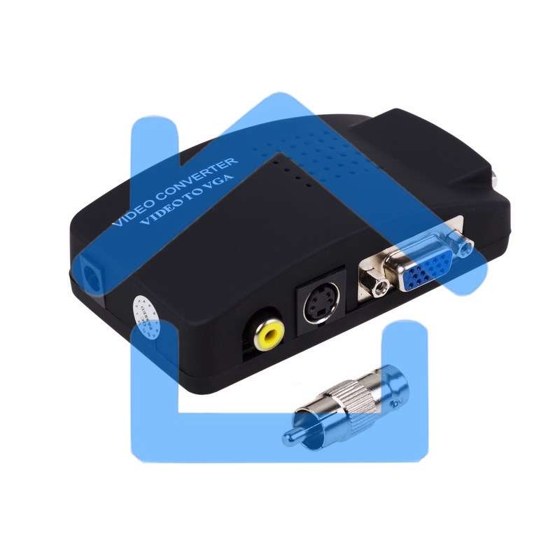 Конвертер BNC\RCA + S-video на VGA (в комплекте переходник гн. BNC – шт. RCA) Rexant 17-6932