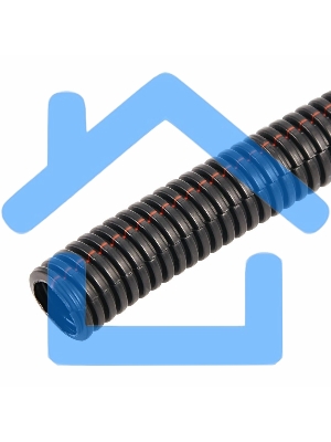 Трубa автомобильная гофрированная ПП, Ø9,8 мм, разрезная, негорючая, бухта 50 м/уп.