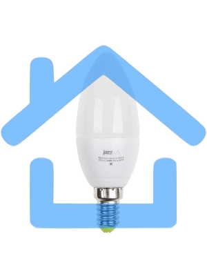 Лампа светодиодная PLED-ECO-C37 5Вт свеча 4000К белый E14 400лм 220-240В JazzWay 1036865A