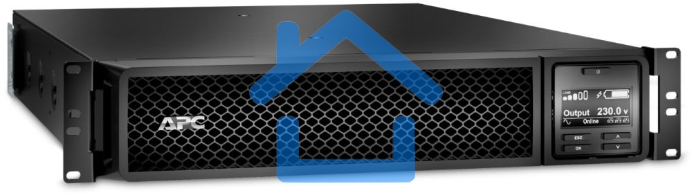 Источник бесперебойного питания APC Smart-UPS SRT, 1000VA/1000W, On-Line, Extended-run, Rack 2U (Tower convertible), черный