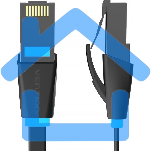 Патч-корд Vention прямой UTP cat.6, RJ45 - 5м. плоский черный