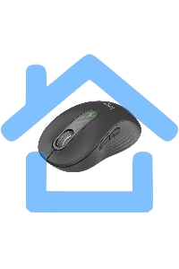 Мышь беспроводная Logitech Signature M650 L черный, 4000 dpi, радиоканал, Bluetooth, USB, кнопки - 5