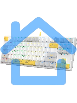 Клавиатура A4Tech Bloody S87 Energy (S87 USB ENERGY WHITE) проводная USB белый/желтый