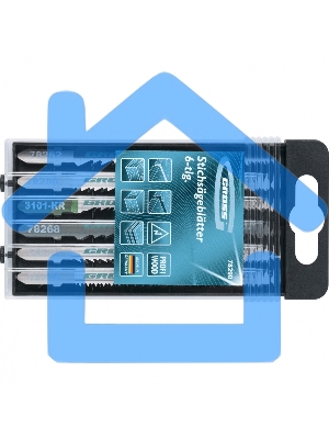 Набор полотен GROSS для электролобзика по дереву, 6шт., Profi, пластиковый кейс GROSS 78290