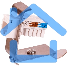 Рамка на DIN-рейку для установки модуля типа Keystone, металлическая Lanmaster