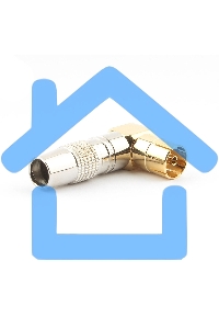 Разъем Cablexpert TVPL-08,TV (мама) позолоченный, латунь OD8.5, 90 градусов, блистер