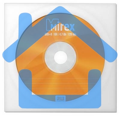 Диск DVD+R Mirex 4.7 Gb, 16x, Бум.конверт (1), (1/600)