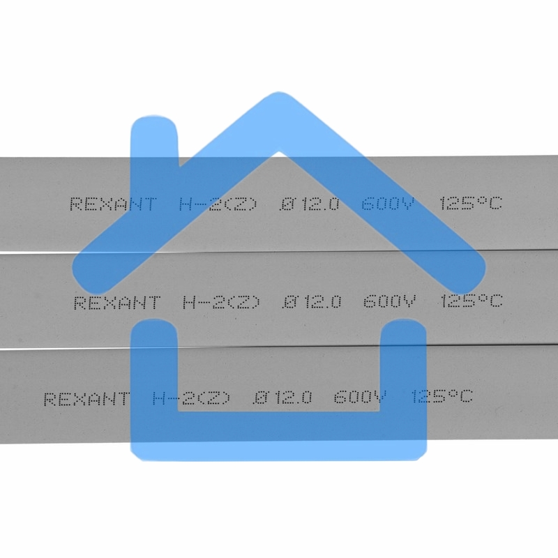 Термоусаживаемая трубка Rexant 12,0/6,0 мм, серая, упаковка 50 шт. по 1 м