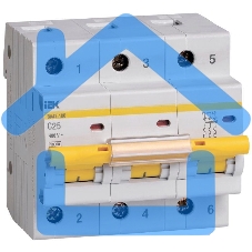 Выключатель автоматический модульный 3п C 25А 10кА ВА47-100 ИЭК MVA40-3-025-C