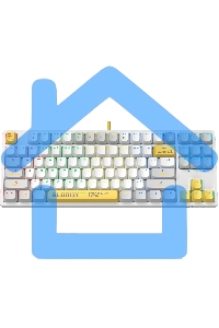 Клавиатура A4Tech Bloody S87 Energy (S87 USB ENERGY WHITE) проводная USB белый/желтый