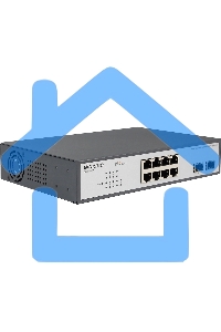 Неуправляемый PoE-коммутатор ORIGO Unmanaged Switch 8x1000Base-T PoE, 2x1000Base-X SFP, PoE Budget 120W, 19