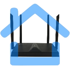 Двухдиапазонный Wi-Fi 6 маршрутизатор AX1800, 1x1000Base-T WAN, 3x1000Base-T LAN, 4 внешние антенны 5 dBi