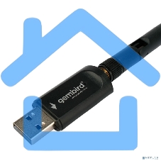 Сетевой адаптер Wi-Fi+Bluetooth Gembird WNP-UA-019, двухдиапазонный с антенной, 600Мбит, USB, 802.11b/a/g/n/a