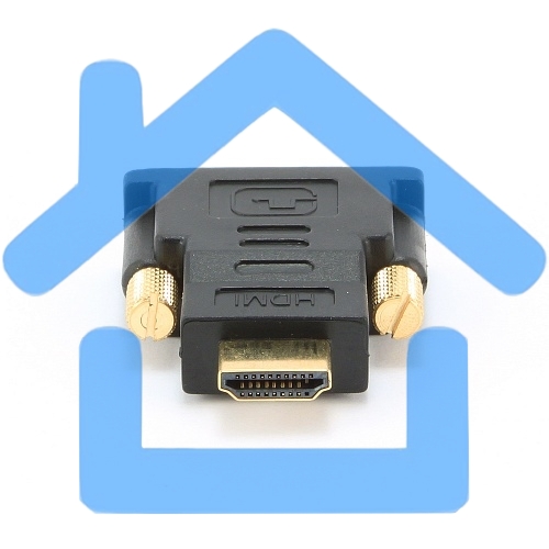 Адаптер (переходник) Gembird HDMI-DVI A-HDMI-DVI-1, 19M/19M, золотые разъемы, пакет
