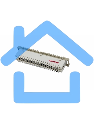 Плинт Rexant на 10 пар размыкаемый, маркировка 0-9 (монтаж на рейку)