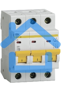 Выключатель автоматический модульный 3п C 3А 4.5кА ВА47-29 ИЭК MVA20-3-003-C