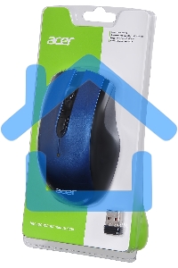 Мышь беспроводная Acer OMR031 черный/синий, 1600 dpi, радиоканал, USB, кнопки - 4