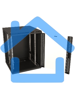 Шкаф настенный Hyperline TWB-1245-GP-RAL9004 19-дюймовый (19