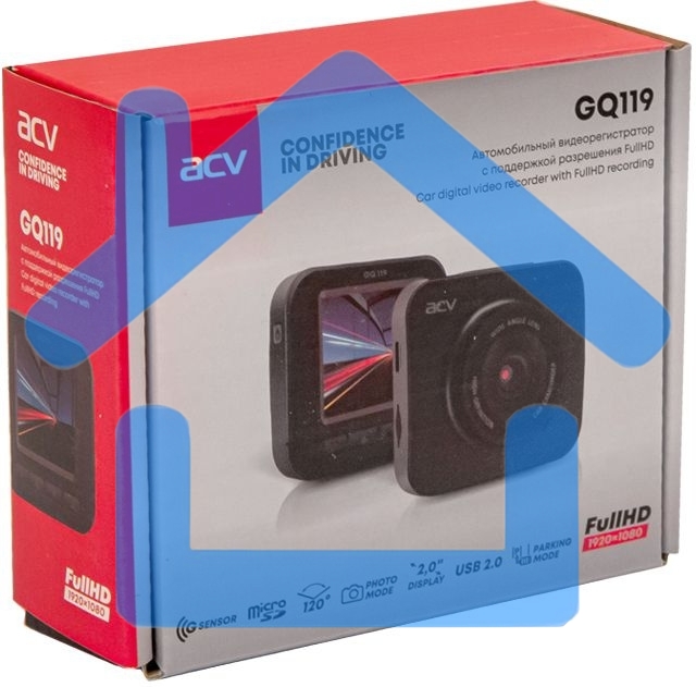 Видеорегистратор ACV GQ119 черный 1080x1920 1080p 120гр. GP2247