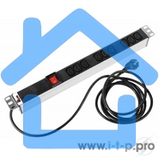 ЦМО Блок розеток Rem-16 с выкл., 9 IEC 60320 C13, 16A, алюм., 19