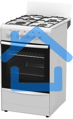 Плита газовая Darina A 3001 W белый/черный, конфорок 4 шт, духовка 50 л, 50 см x 85 см x 56 см