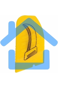 Нож монтажника, нержавеющая сталь, изогнутое лезвие Rexant