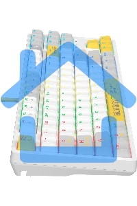 Клавиатура A4Tech Bloody S87 Energy (S87 USB ENERGY WHITE) проводная USB белый/желтый