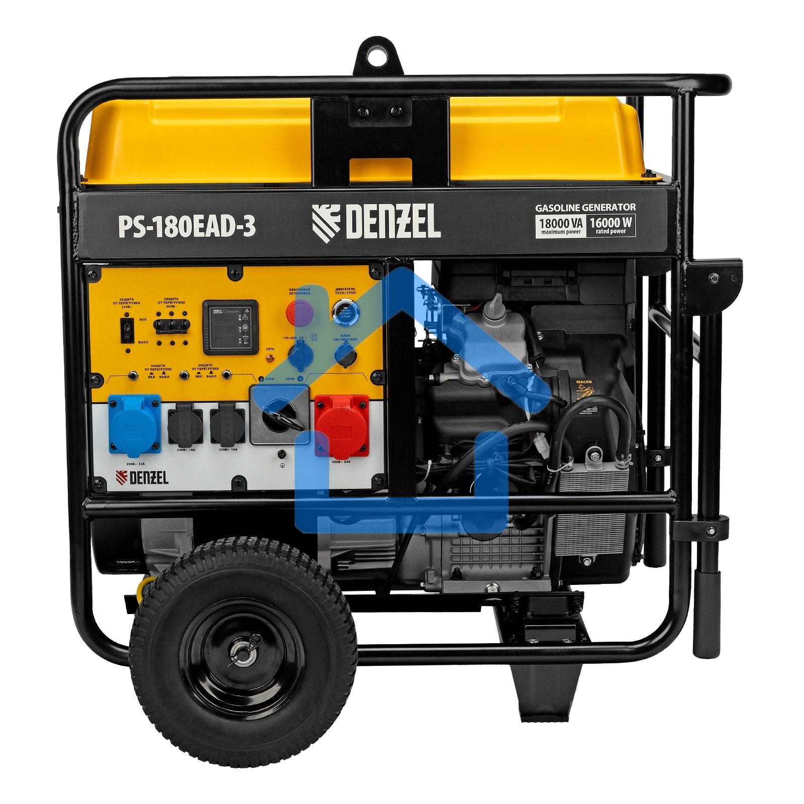 Электрогенератор бензиновый Denzel PS-180EAD-3, 18 кВт, 110 дБ, 265 кг