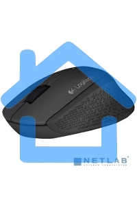Мышь беспроводная Logitech M280 черный, 1000 dpi, радиоканал, USB, кнопки - 3
