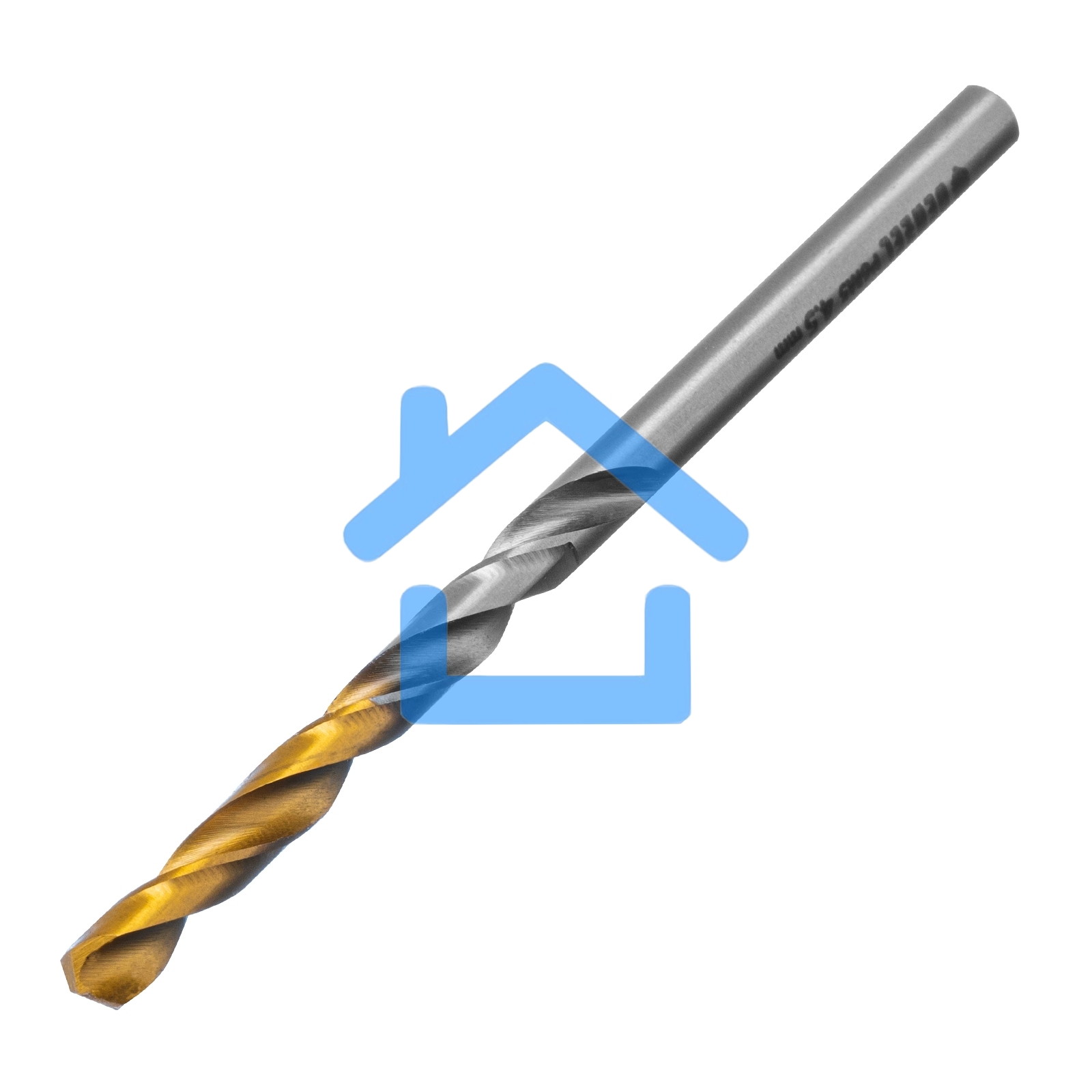 Сверло спиральное по металлу 4,5 x 80мм, Р6М5, Golden Tip Denzel