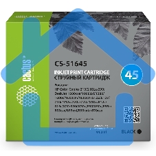 Картридж струйный Cactus CS-51645 черный (44 мл) для HP DJ 710c/720c/722c/815c/820cXi/850c/870cXi/880c
