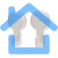 Крючок универсальный на вакуумной присоске, пластик (2 шт/уп) HALSA