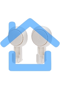 Крючок универсальный на вакуумной присоске, пластик (2 шт/уп) HALSA