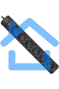 Сетевой фильтр Defender DFS 155 / 6 розеток / черный / 5.0 м