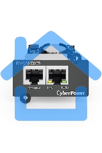 Карта удаленного управления CyberPower SNMP для источника бесперебойного питания серий OL, OLS, PR, OR, ПО PowerPanel® Business Edition, совместимость с ENVIROSENSOR, 0.15х0.15х0.07м., 0.2кг. Remote management SNMP card for OL, OLS, PR, OR series UPSs, Po