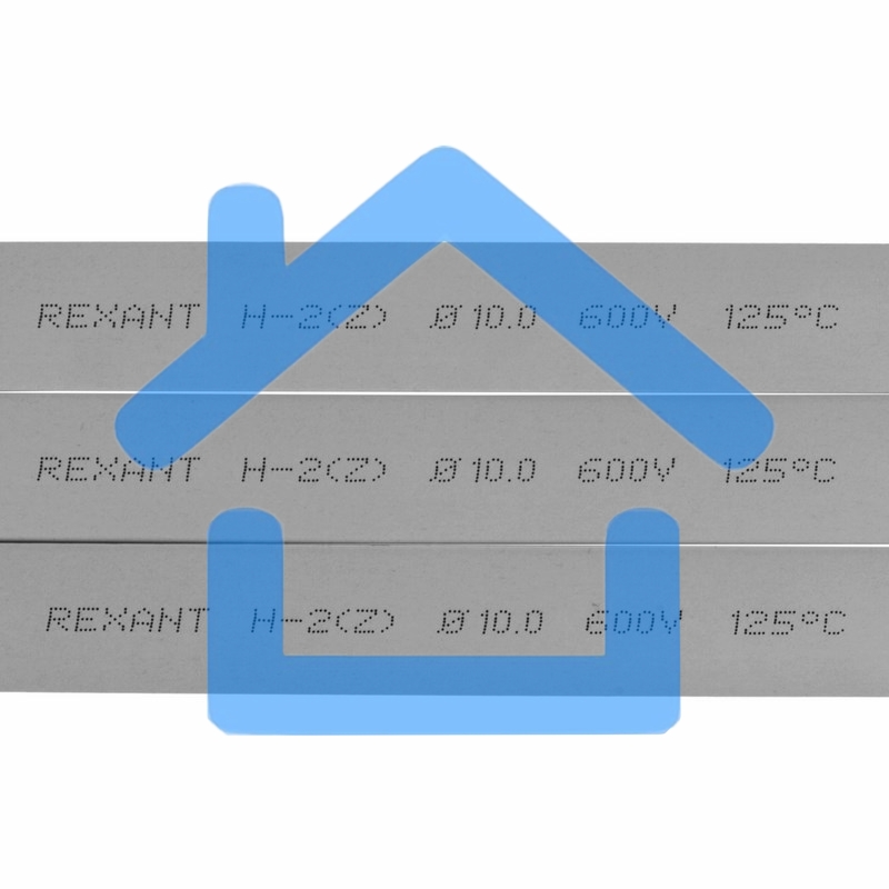 Термоусаживаемая трубка Rexant 10,0/5,0 мм, серая, упаковка 50 шт. по 1 м