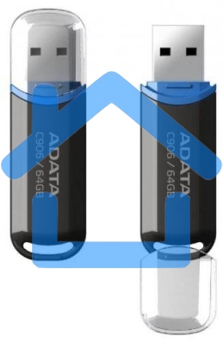 Флешка USB ADATA Classic C906 (AC906-64G-RBK), 64Gb, USB 2.0, R/W 15/5, черный / синий