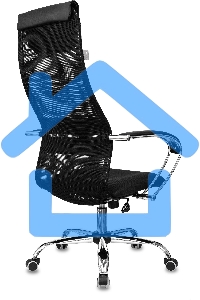 Кресло руководителя Бюрократ CH-607SL TW-01 Neo Black черный, сетка/ткань с подголов. на колес. металл хром