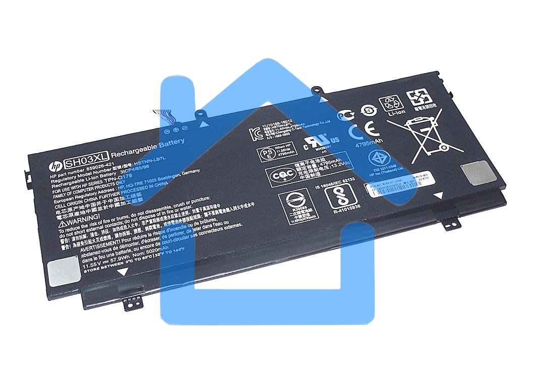Аккумуляторная батарея для ноутбука HP Spectre X360 11.55V 57.9Wh