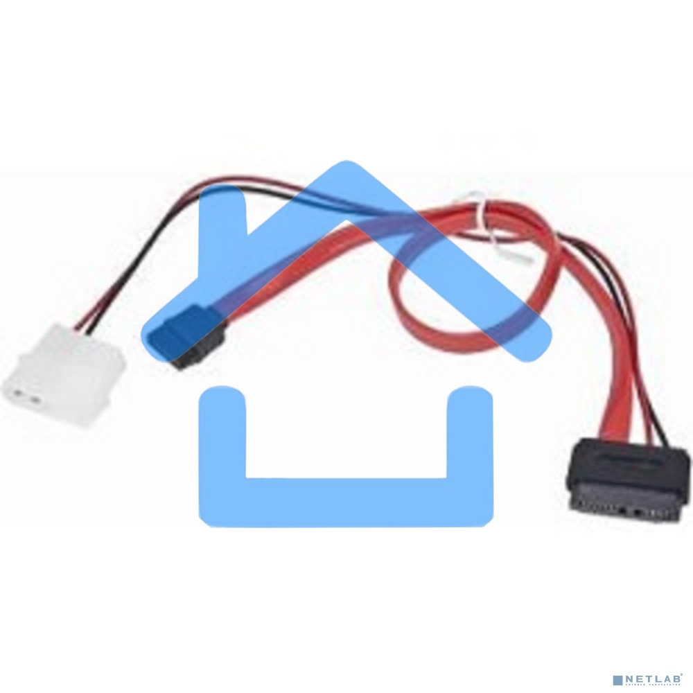 Кабель Gembird/CablexpertКабель Combo miniSATA, molex+SATA/miniSATA, 6pin+7pin, (длина инт-50см, пит-30см) (CC-SATA-C3)