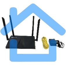 Двухдиапазонный Wi-Fi 6 маршрутизатор AX1800, 1x1000Base-T WAN, 3x1000Base-T LAN, 4 внешние антенны 5 dBi