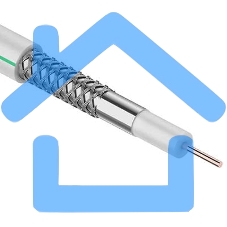 Кабель коаксиальный CAVEL SAT 703 B, Cu/Al/CuSn, 75%, 75 Ом, бухта 100 м, белый