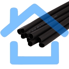 Трубка термоусаживаемая двухстенная клеевая 6.4/3.2мм (уп.10шт) по 1м черный Rexant 26-2103