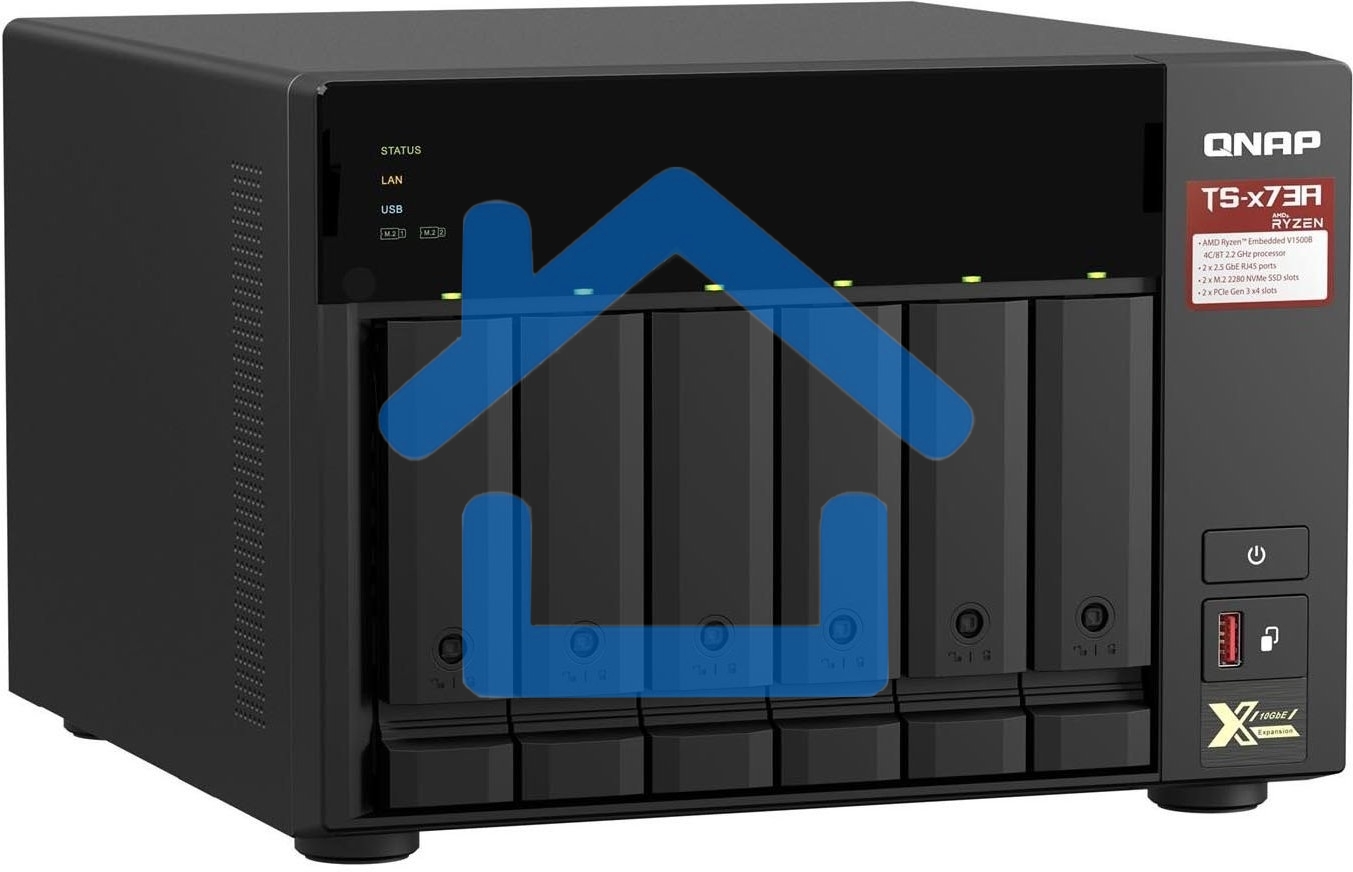 Сетевое хранилище без дисков SMB QNAP TS-673A-8G NAS, 6 trays 3,5