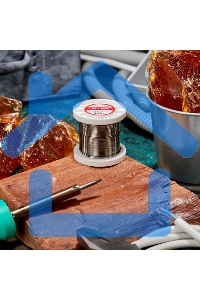 Припой ПОСу 95-5, 100г, Ø1мм, (олово 95%, сурьма 5%), бессвинцовый, ГОСТ 21931-76, катушка Rexant