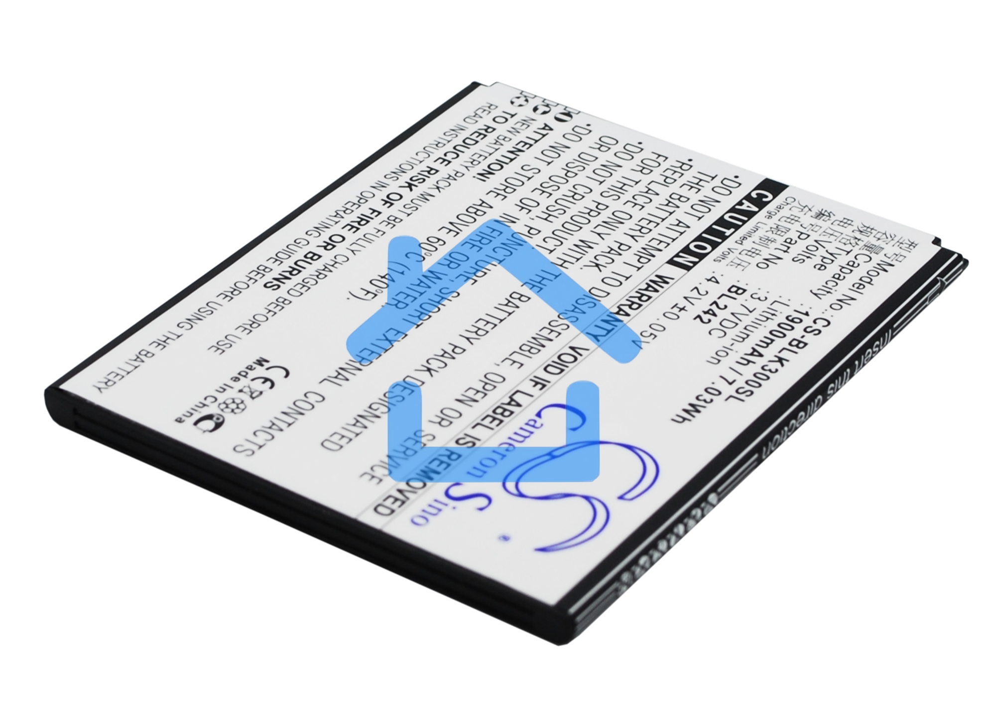 Аккумулятор CameronSino CS-BLK300SL BL242 для Lenovo A6010 Lenovo K3 3.7V / 1900mAh / 7.03Wh